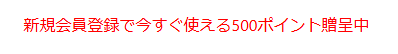 GUESSの新規会員登録で500ポイント